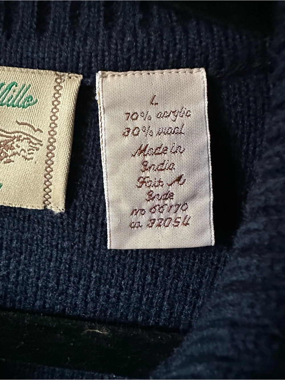Men’s Vintage Wool Blend Argyle Full Zip Sweater O’Hanlan Mills